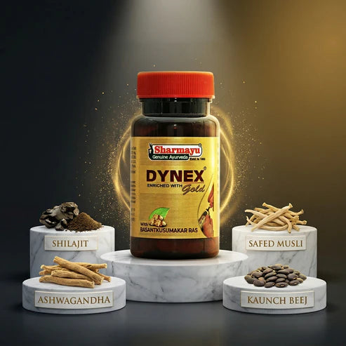 Dynex Gold 60 Capsules with Basant Kusumakar Ras – Ayurvedic Blood Sugar Support Supplement