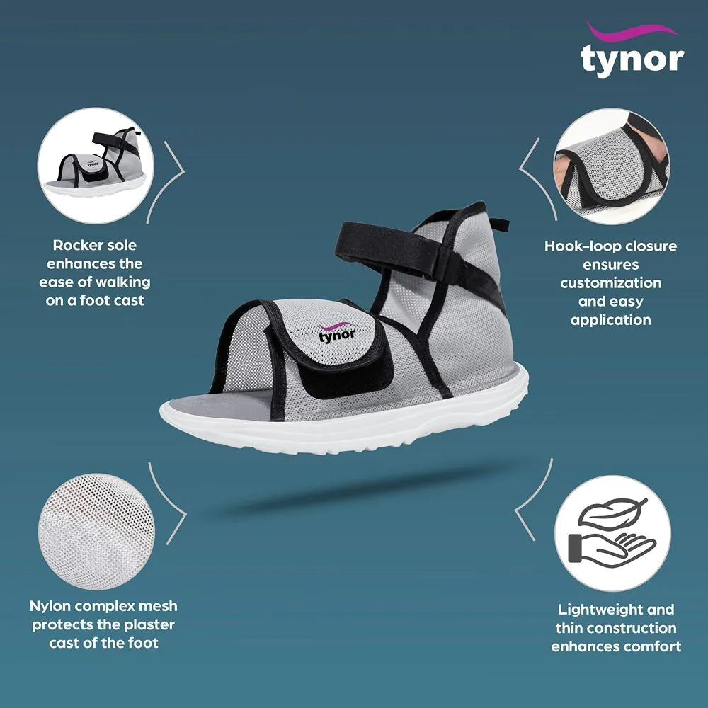 Tynor Cure Cast Shoe (Rocker Sole) C-08