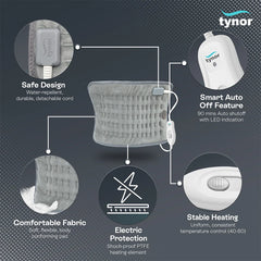 Tynor Heating Pad Ortho | 3 Temperature Modes | Electric Heating Pad for Back, Neck & Muscle Pain Relief