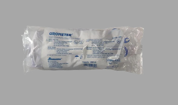 Romsons Urometer Urine Collection Bag with Measured Volume DB-1068