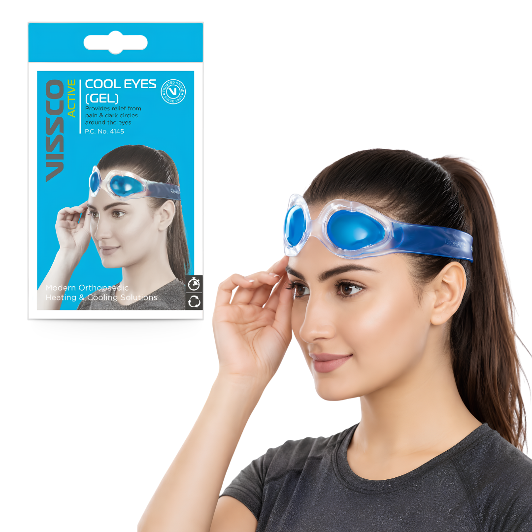 VISSCO ACTIVE Cool Eyes Gel 4145 – Cooling Eye Mask for Puffy Eyes, Dark Circles & Eye Pain Relief