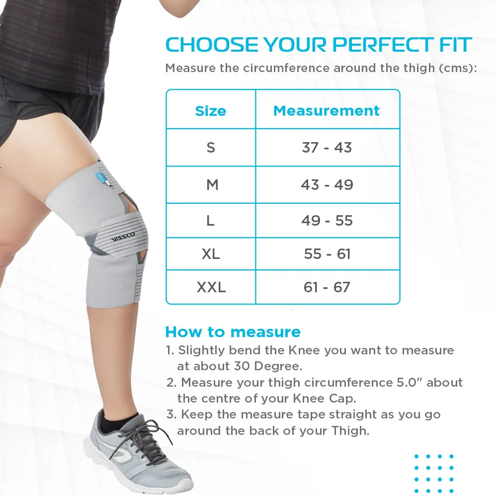VISSCO CORE Knee Support – Mild Support with Loop Elastic Technology 0704