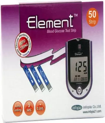 Element Blood Glucose 50 Test Strips
