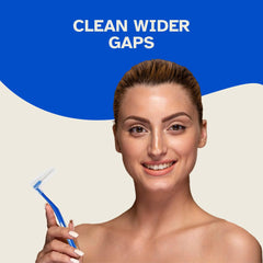STIM Interdental Angular Adult Manual Brush ISO 3 – Pack of 4 | For Wide Gaps, Implants & Bridges