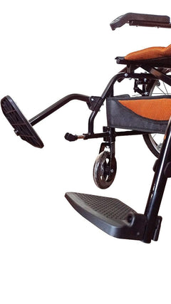 Karma Ryder 13 AWC-AR FR Aluminium Wheelchair | Lightweight Foldable Manual Wheelchair | Flip-Back Armrests & Footrests | Attendant Brake | Travel-Friendly Design | High-Grade Aluminum Frame | Compact Mobility for Elderly & Disabled