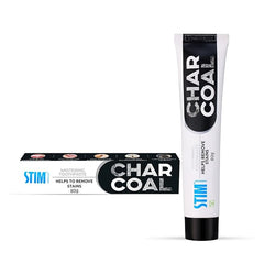 STIM Charcoal Whitening Toothpaste (80g) Pack of 3 – Teeth Whitening, Cavity Protection & Fresh Breath | Activated Charcoal Formula