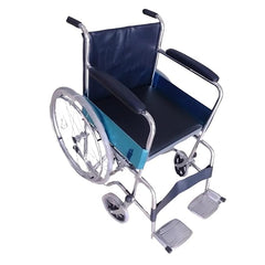 Karma Rainbow 7 Commode Wheelchair – Foldable, Comfortable & Portable Wheelchair with Removable Commode Pot, Armrests & Footrests | Ideal for Elderly, Disabled & Post-Surgery Use