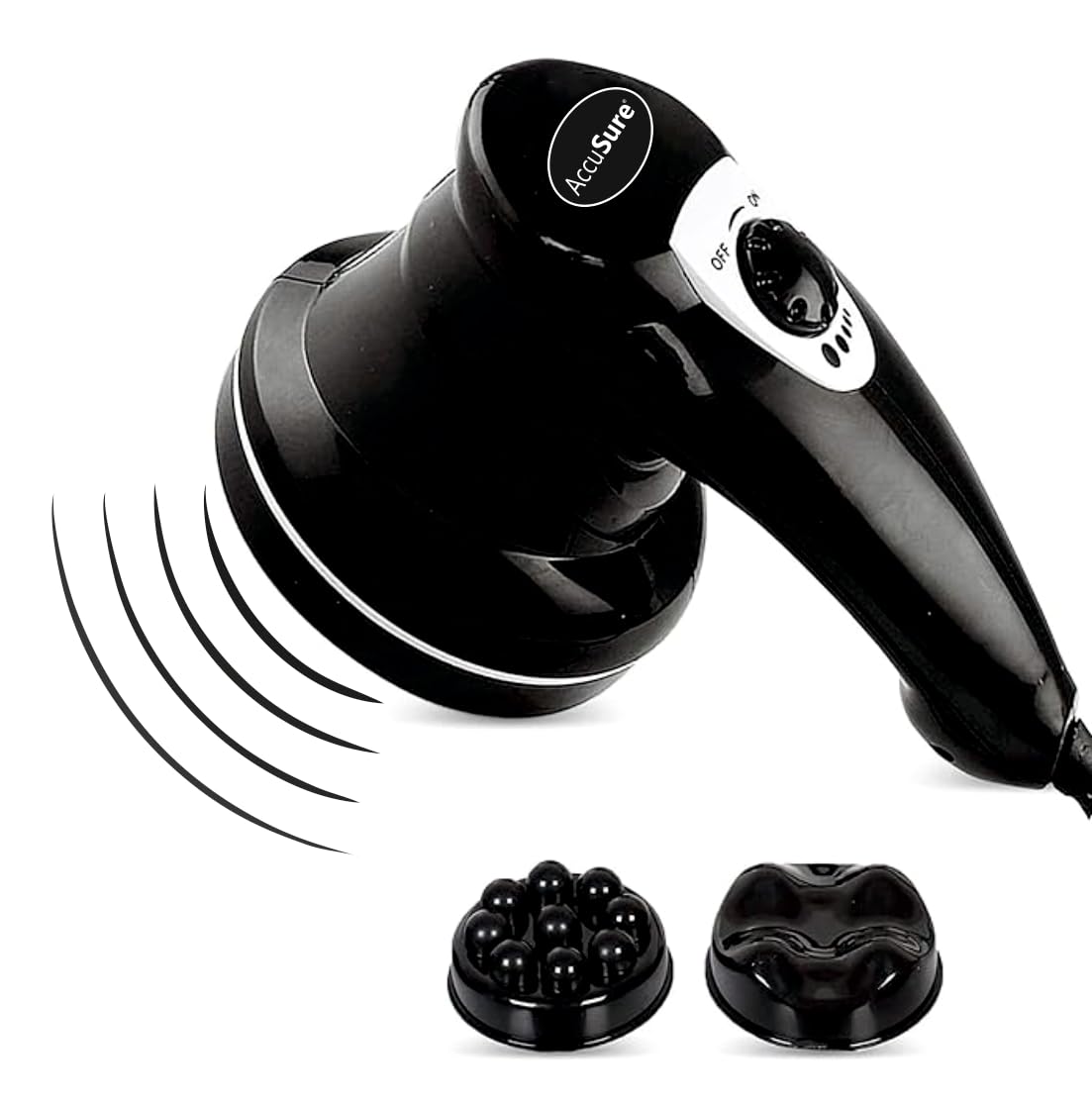 ACCUSURE Body Massager MG-01 – Electric Muscle Massager | 2 Massage Heads