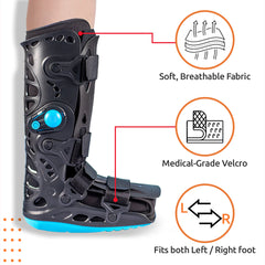 Pneumatic Walker (Double Push Button – Long Type with 17" Height) PC 5724 | Orthopaedic Leg, Foot & Ankle Support Walker Boot