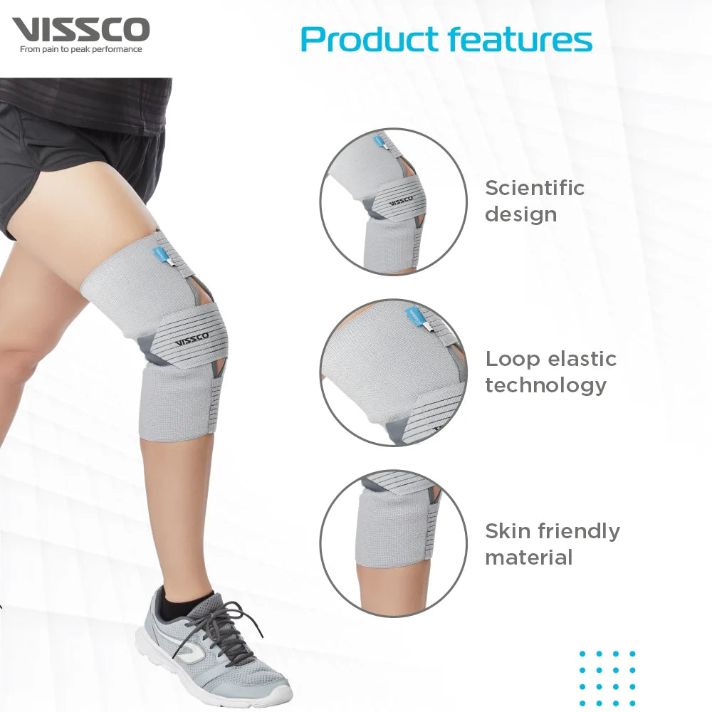 VISSCO CORE Knee Support – Mild Support with Loop Elastic Technology 0704