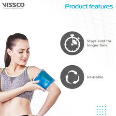 VISSCO ACTIVE Ice Cool Gel Pack – Cold Therapy for Pain & Swelling Relief | Reusable Gel Pack