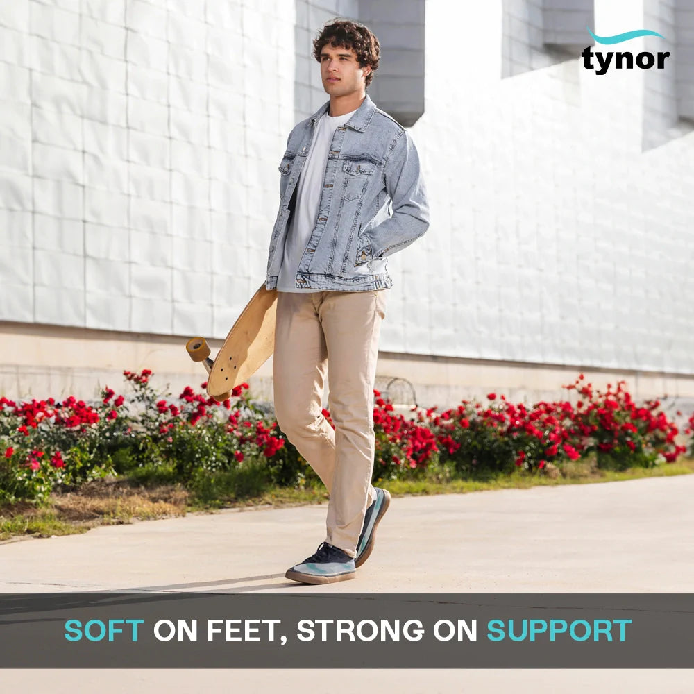 Tynor Insole Full Silicone K-01 – Premium Silicone Shoe Insoles for Foot Comfort, Heel Cushioning &Shock Absorption | Pair | Sizes S–XL
