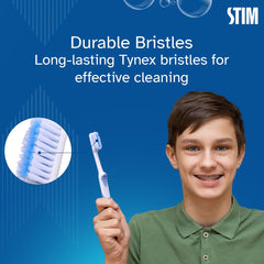 DENT AIDS STIM Ortho-MB Orthodontic Toothbrush (Pack Of 4)
