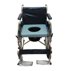 Karma Rainbow 7 Commode Wheelchair – Foldable, Comfortable & Portable Wheelchair with Removable Commode Pot, Armrests & Footrests | Ideal for Elderly, Disabled & Post-Surgery Use