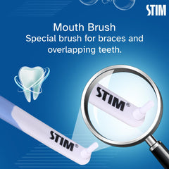 DENT AIDS STIM Ortho-MB Orthodontic Toothbrush (Pack Of 4)
