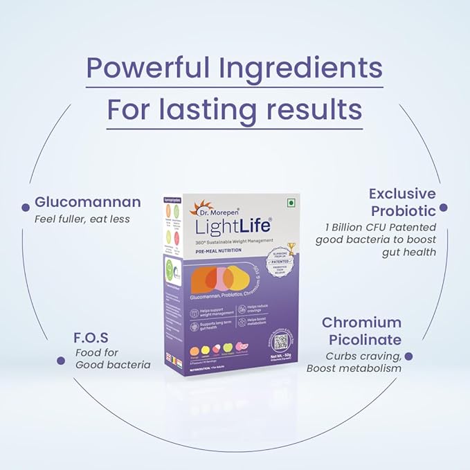 Dr. Morepen LightLife Weight Management Sachets with Slimbiome & Probiotics
