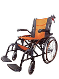 Karma Ryder 13 AWC-AR FR Aluminium Wheelchair | Lightweight Foldable Manual Wheelchair | Flip-Back Armrests & Footrests | Attendant Brake | Travel-Friendly Design | High-Grade Aluminum Frame | Compact Mobility for Elderly & Disabled