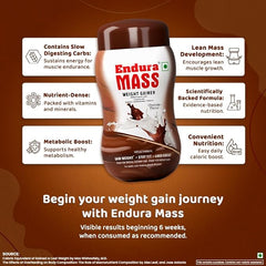 Endura Mass Weight Gainer/Mass Gainers  (500gm, Chocolate)