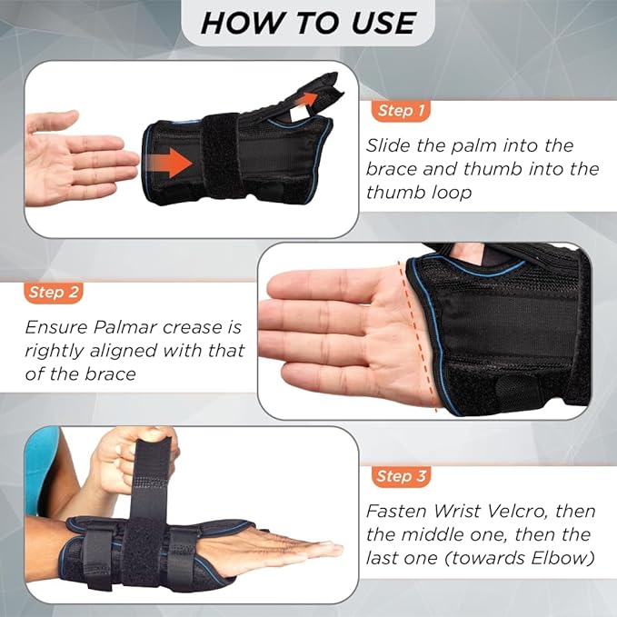 VISSCO CORE Wrist Brace with Thumb Support 0650 – Firm Support for Wrist & Thumb Injuries
