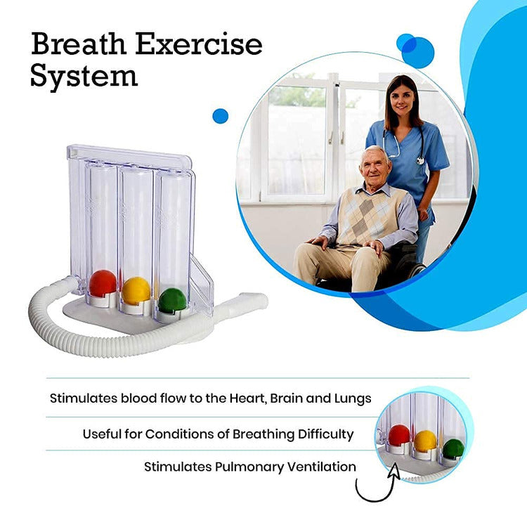 Point of Care 3 Ball Lung Respiratory Exerciser Spirometer LS-01