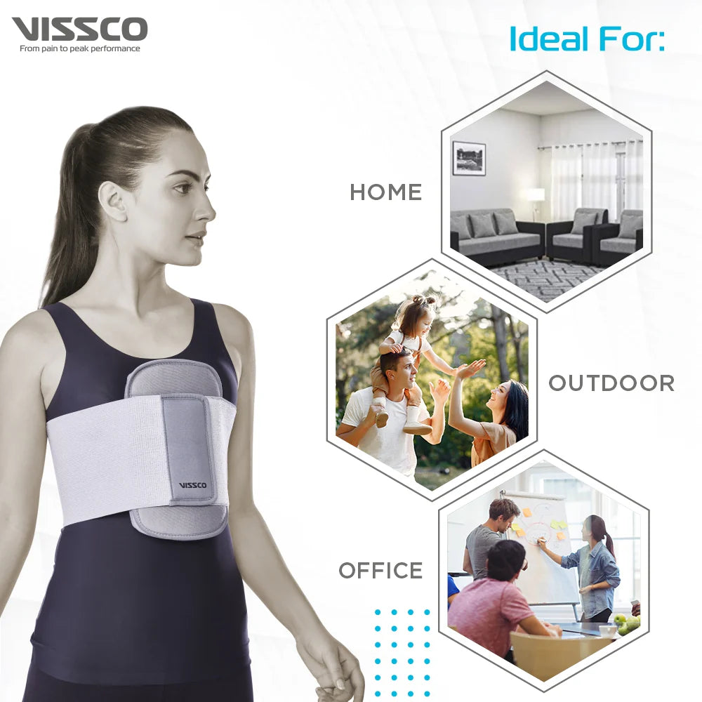 VISSCO Core Sternal Brace 0626 – Post Cardiac-Thoracic Surgery Support | Black