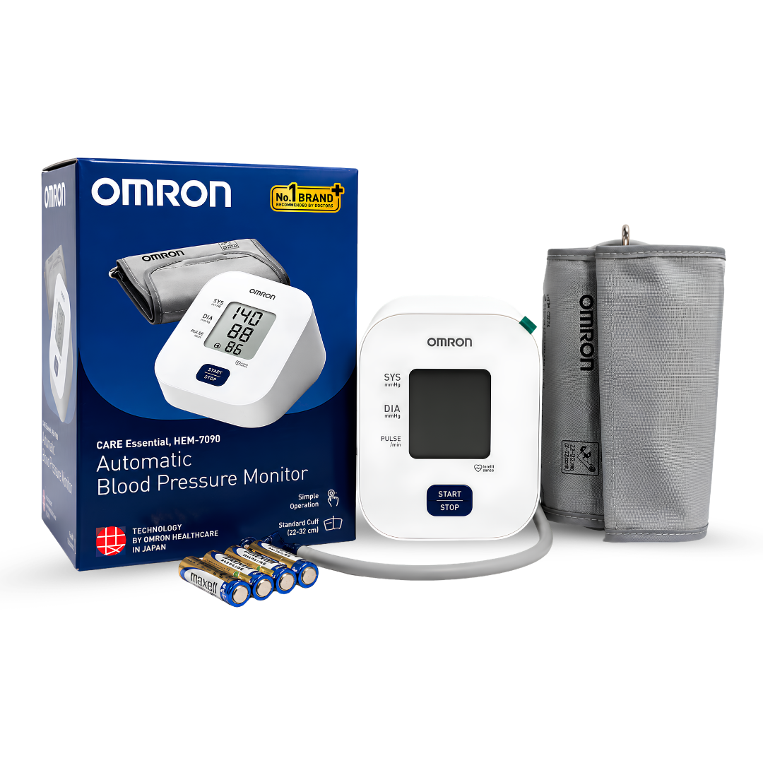 Omron HEM-7090 Automatic Blood Pressure Monitor – Digital Upper Arm BP Machine with IntelliSense Technology | 2 Year Warranty
