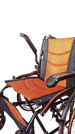 Karma Ryder 13 AWC-AR FR Aluminium Wheelchair | Lightweight Foldable Manual Wheelchair | Flip-Back Armrests & Footrests | Attendant Brake | Travel-Friendly Design | High-Grade Aluminum Frame | Compact Mobility for Elderly & Disabled