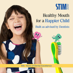 STIM Hoppy Kids Toothbrush (3–10 Years) – Super Soft Bristles for Gentle Cleaning & Gum Protection | Pack of 3
