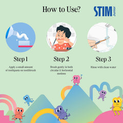 STIM Hoppy Kids Toothbrush (3–10 Years) – Super Soft Bristles for Gentle Cleaning & Gum Protection | Pack of 3