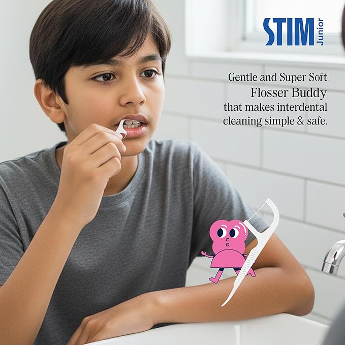 STIM Hoppy Junior Toothbrush for 10–15 Years | Soft Bristles | Pack of 3