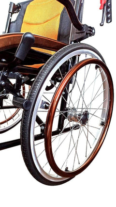 Karma Ryder 13 AWC-AR FR Aluminium Wheelchair | Lightweight Foldable Manual Wheelchair | Flip-Back Armrests & Footrests | Attendant Brake | Travel-Friendly Design | High-Grade Aluminum Frame | Compact Mobility for Elderly & Disabled