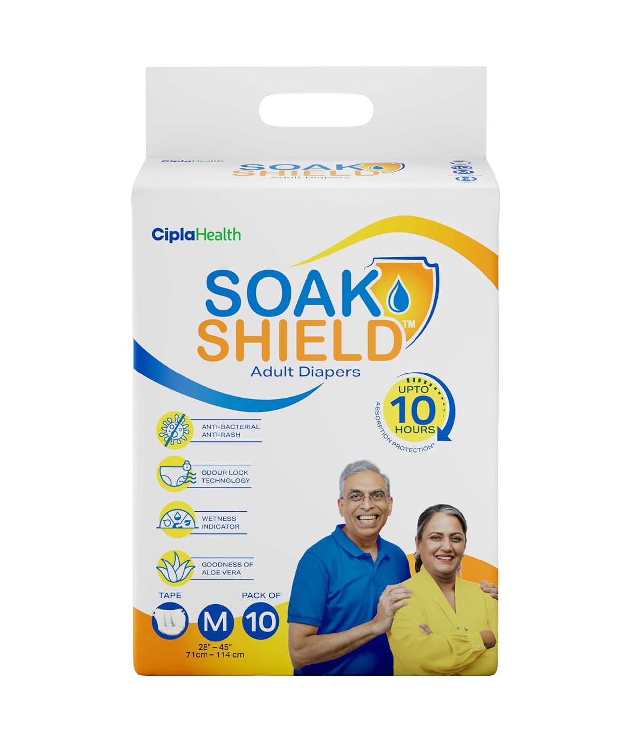 CIPLA Soak Shield Adult Diaper (10 pcs)