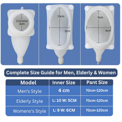 Urine Collector Set with Silicone Urinal, Breathable V-Belt & 1000ml / 2000ml Measuring Urine Bags