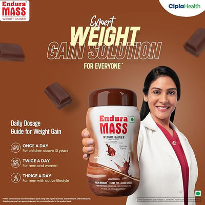 Endura Mass Weight Gainer/Mass Gainers  (500gm, Chocolate)