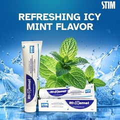 STIM Ri-namel Enamel Repair Toothpaste | Strengthens Enamel & Gum Health | Hydroxyapatite + Fluoride Formula | 80g for Daily Use