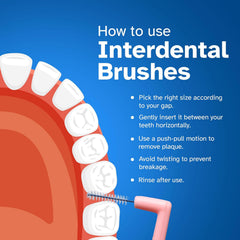 STIM Interdental Angular Adult Manual Brush ISO 3 – Pack of 4 | For Wide Gaps, Implants & Bridges