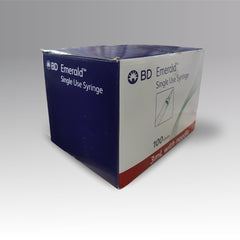 BD Emerald 3ml Single Use Syringe with Needle – Pack of 100 Units | Sterile & Disposable Medical Syringe