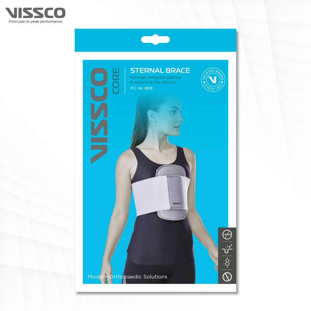 VISSCO Core Sternal Brace 0626 – Post Cardiac-Thoracic Surgery Support | Black