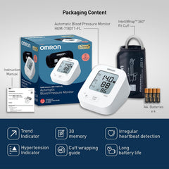 Omron HEM-7183T1-FLB Automatic Blood Pressure Monitor with Bluetooth & AC Adapter