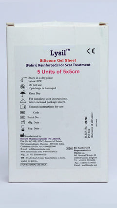 Lysil Silicone Gel Sheet (Fabric reinforced For Scar Treatment)