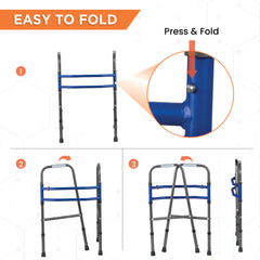 Medipedic Walker Plain – Double Bar PC 9934 | Lightweight Foldable Walker for Elderly & Patients | Universal Size