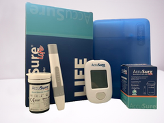 AccuSure Life Diabetes Management Combo Kit | Blood Glucose Meter with 50 Test Strips & Lancets | Accurate & Complete Home Sugar Testing