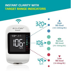Accu-Chek instant Meter With Blue Tooth Technology With 10 Strips Free