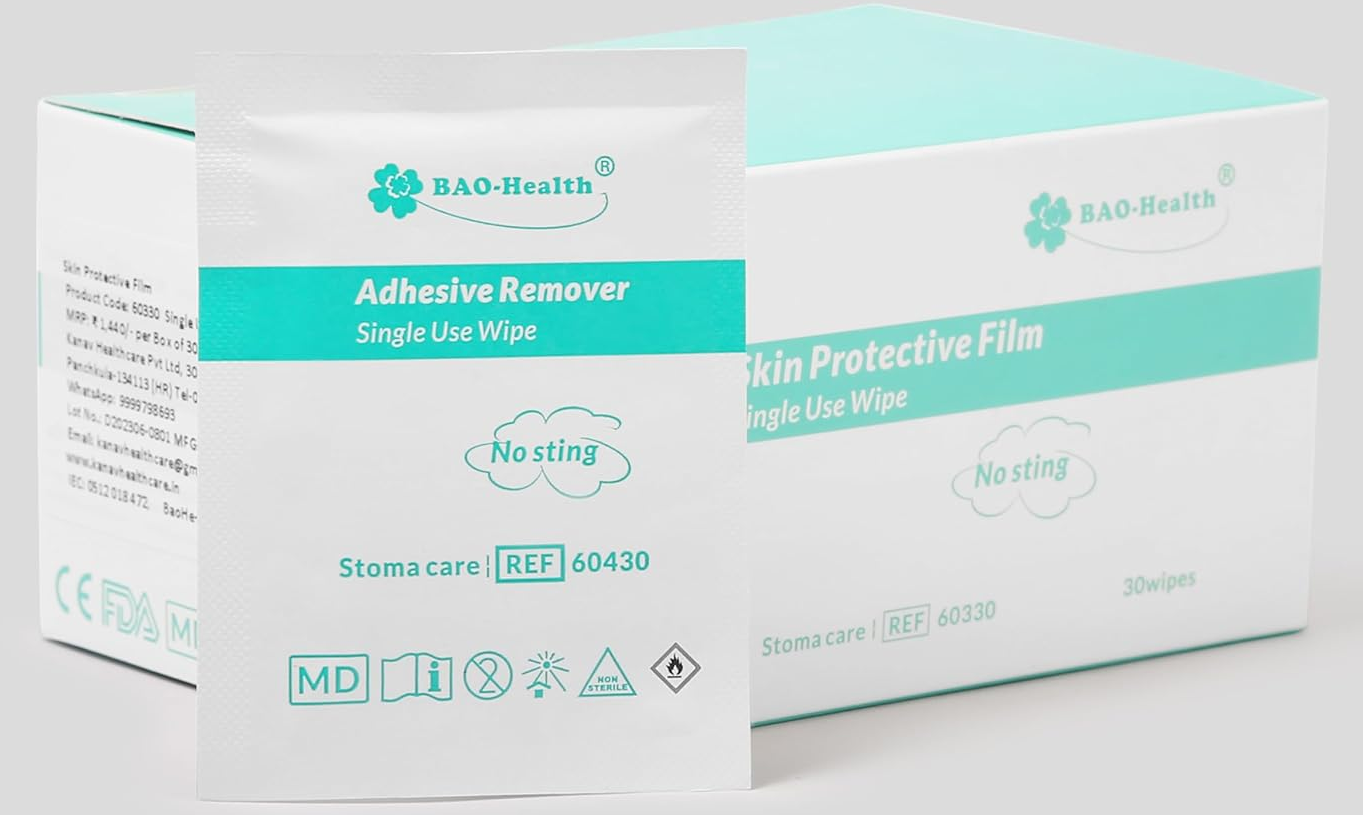 Bao-Health Adhesive Remover Wipes No Sting 30 Wipes 60430