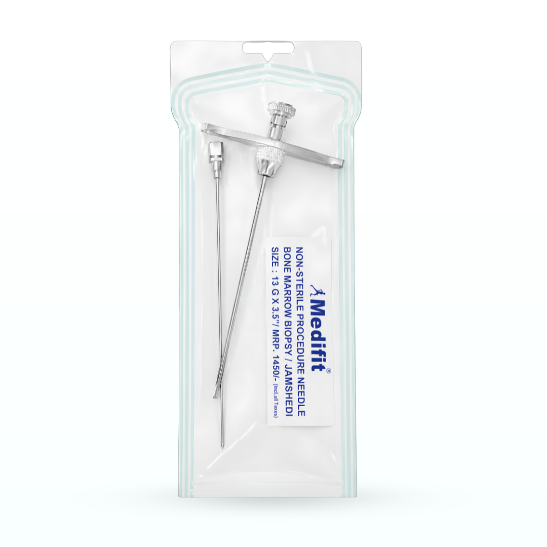 Bone Marrow Biopsy Needle 13G x 3.5" (90mm) – Sterile Disposable Diagnostic Needle for Aspiration & Biopsy Procedures