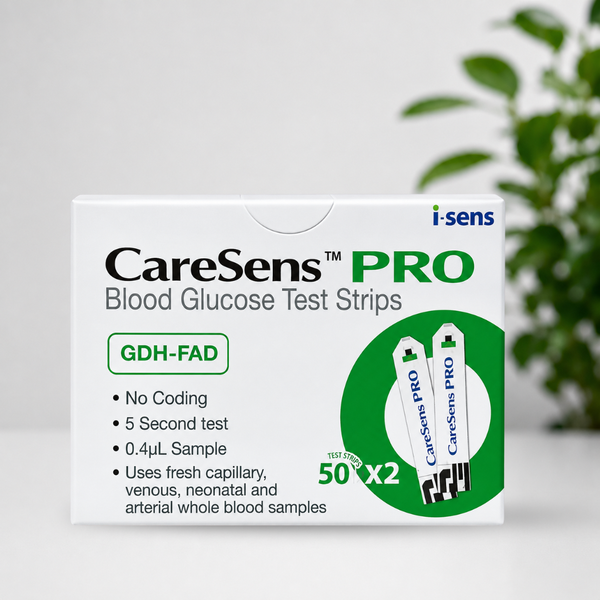 CareSens PRO Blood Glucose Test Strips (100 Strips – Pack of 50 x 2) | Fast & Accurate Sugar Testing Strips
