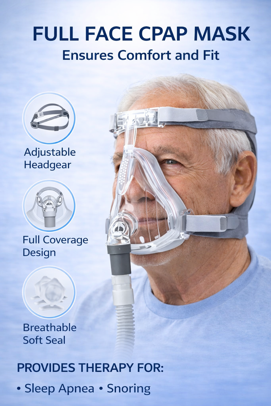 BMC F2 Full Face BIPAP Mask