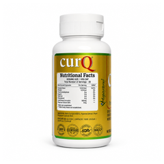 CurQ Nano Curcumin 500mg with Piperine 5mg Vegecaps – 30 Capsules | Enhanced Bioavailability | Antioxidant & Wellness Support