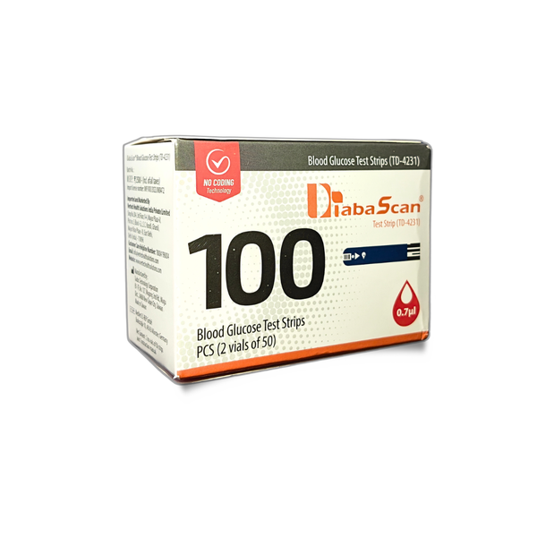 DabaScan Blood Glucose Test Strips TD-4231 – 100 Pcs