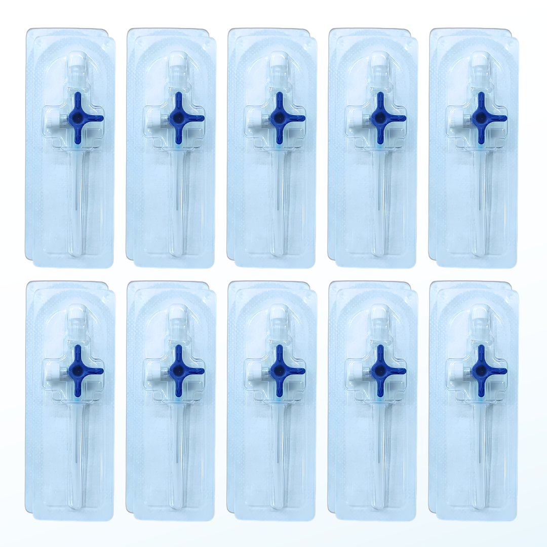 Romsons Triflon I.V. Cannula GS-3006 with 3-Way Stop Cock – Sterile for Simultaneous Infusion